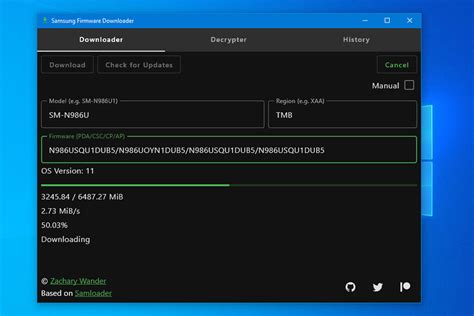 descargar samsung firmware downloader.